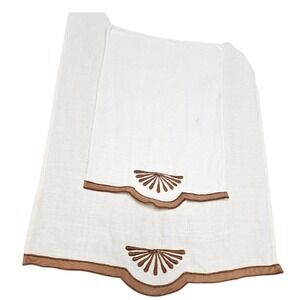 Constance Leitering MCM Linen‎ Dish Towel Set Hand Embroidered Barcelona 70s 60s